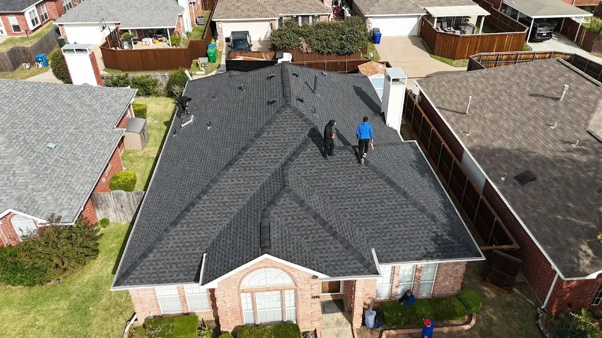 Commercial Roofing work in progress on a Rowlett property